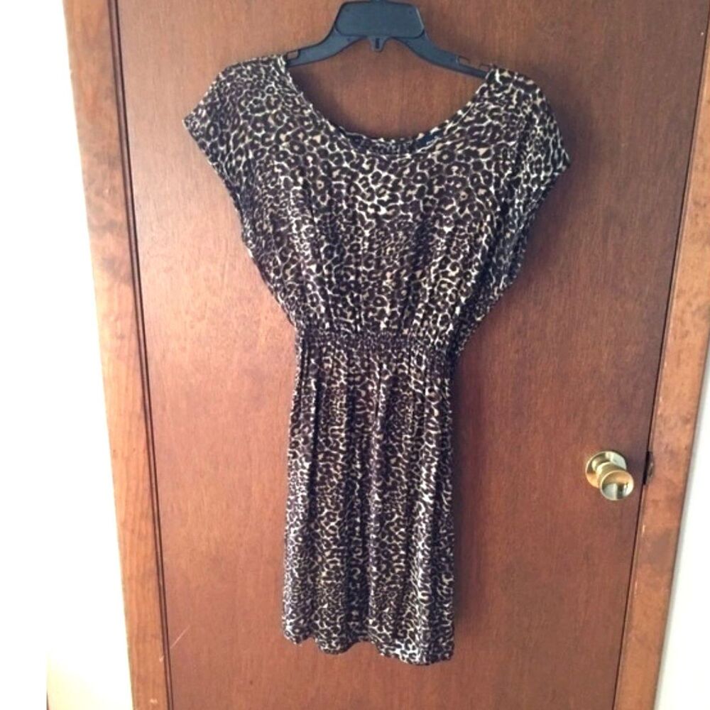 Leopard Print Shirt Dress